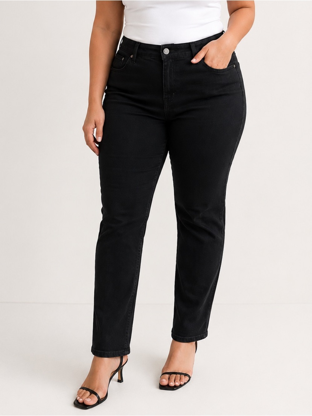 LOVE&LEGEND all over‎ stretch sculpting Curvy black jeans size 14p NWT